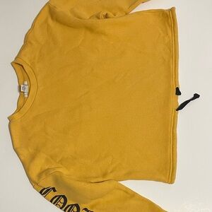 Forever 21 Mustard Sweatshirt with Black Lettering